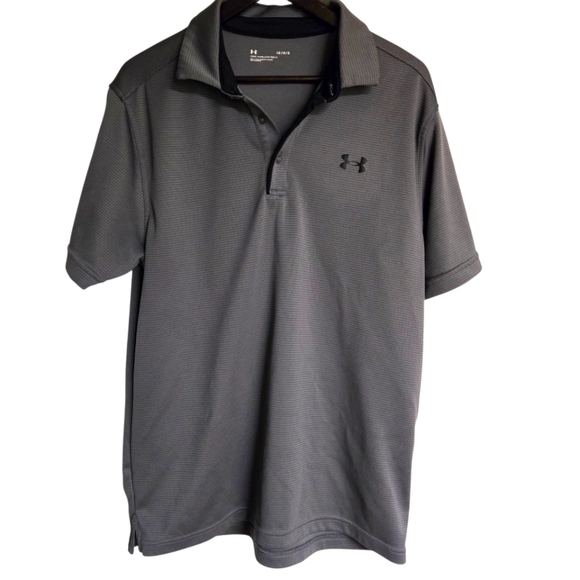 Under Armour Loose Gray Performance Polo Shirt Large - Picture 1 of 4